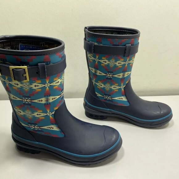 NEW PENDLETON Heritage Tucson Rain Boots Size 7 Waterproof Round Toe Buckle - Picture 7 of 8